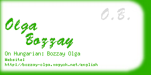 olga bozzay business card